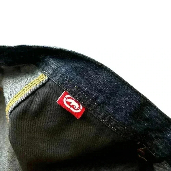 Ecko  Unltd Oversized Retro “90’s” Carpenter Dark Wash  Jean Shorts Size 46B - Picture 11 of 13